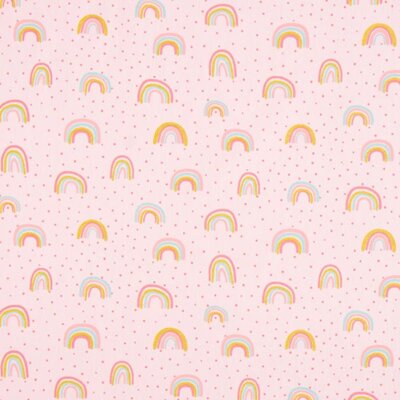 Algodón arcoiris glitter rosa